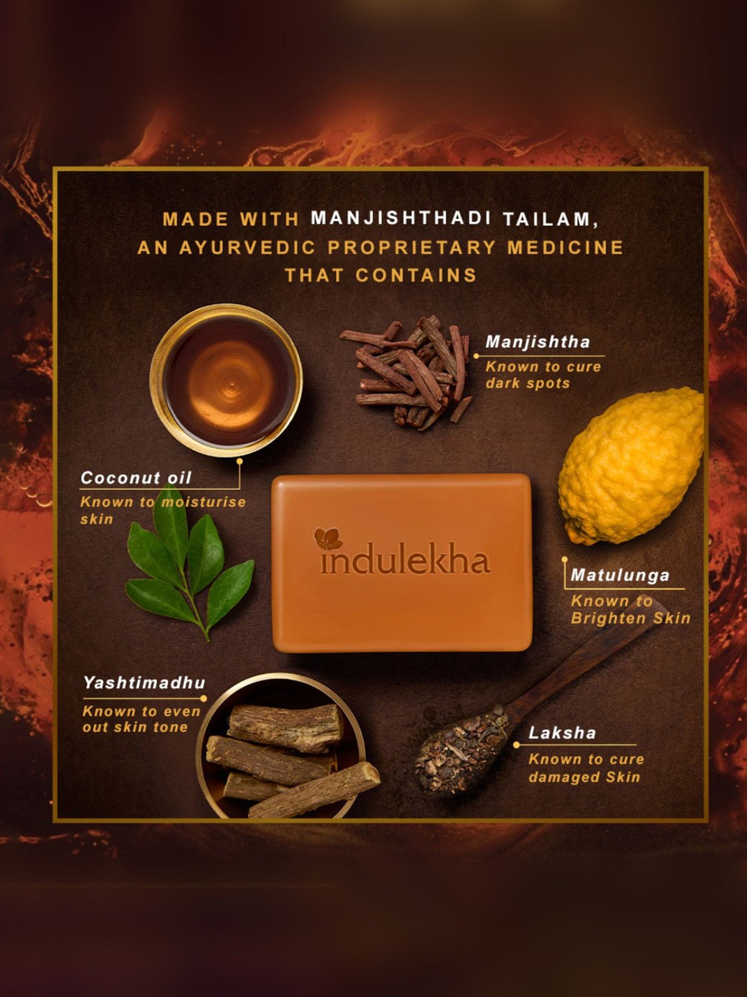 Indulekha Ayurvedic Proprietary Medicinal Soap - Pack of 3