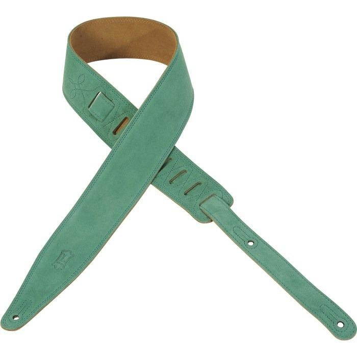 Levy's MS317AUR 2.5" Hand-brushed Suede Guitar Strap, Sea Foam