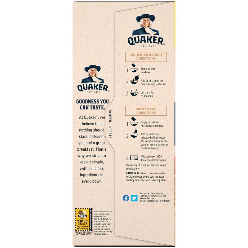 Quaker Flavor Variety Instant Oatmeal 18 pk