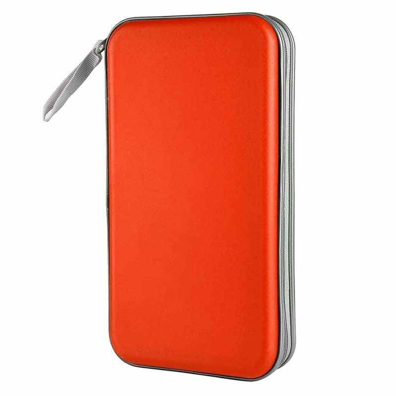80 Capacity Heavy Duty CDDVD Wallet Binder Storage Case Bag Holder Booklet Red