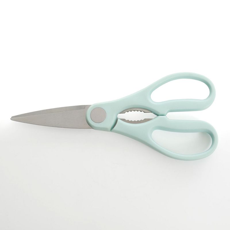 Kenmore Kane 14 Piece Stainless Steel Cutlery Set in Glacier Blue with Rubber Wood Block