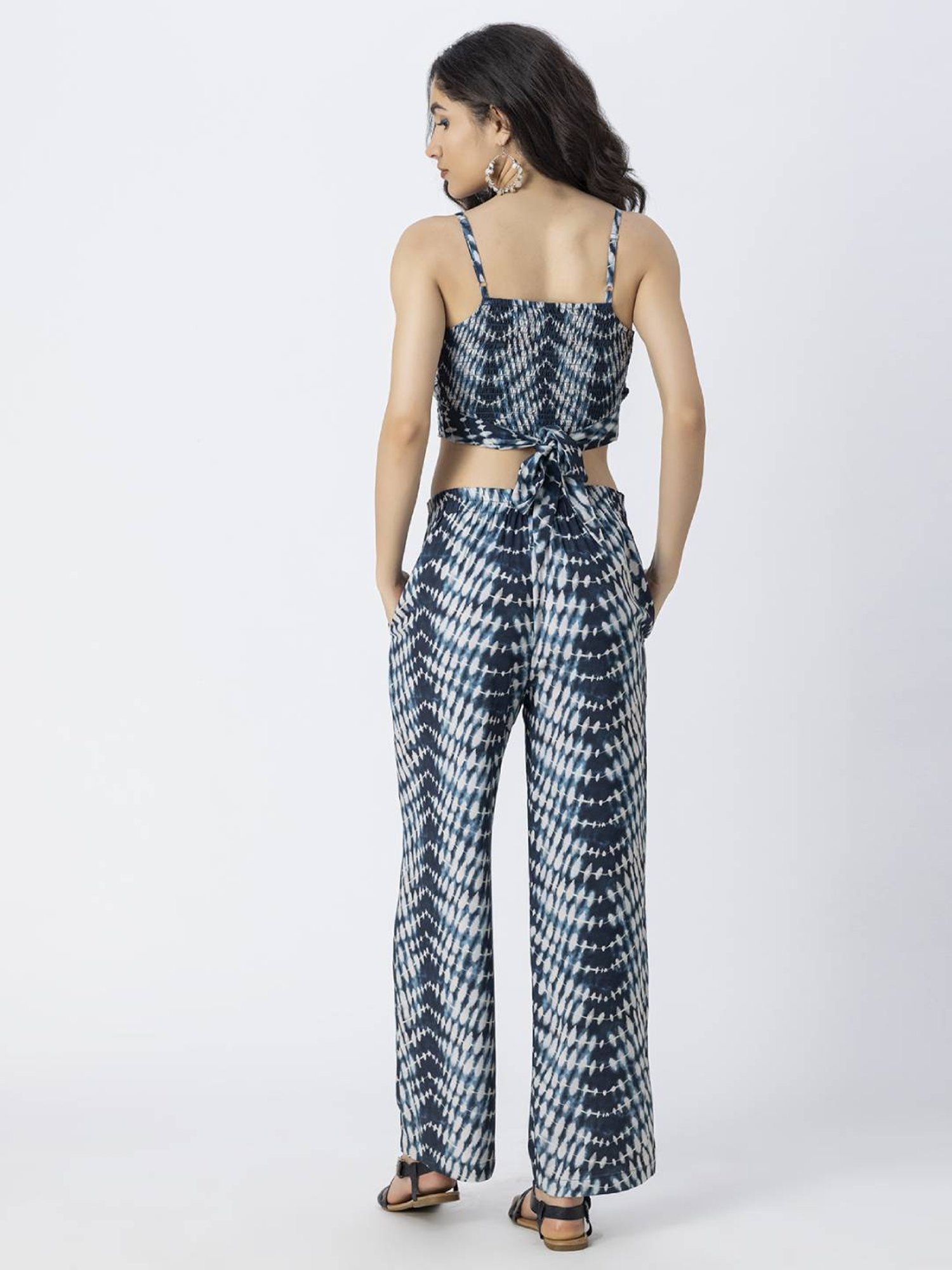Moomaya Blue & White Printed Co-Ord Set