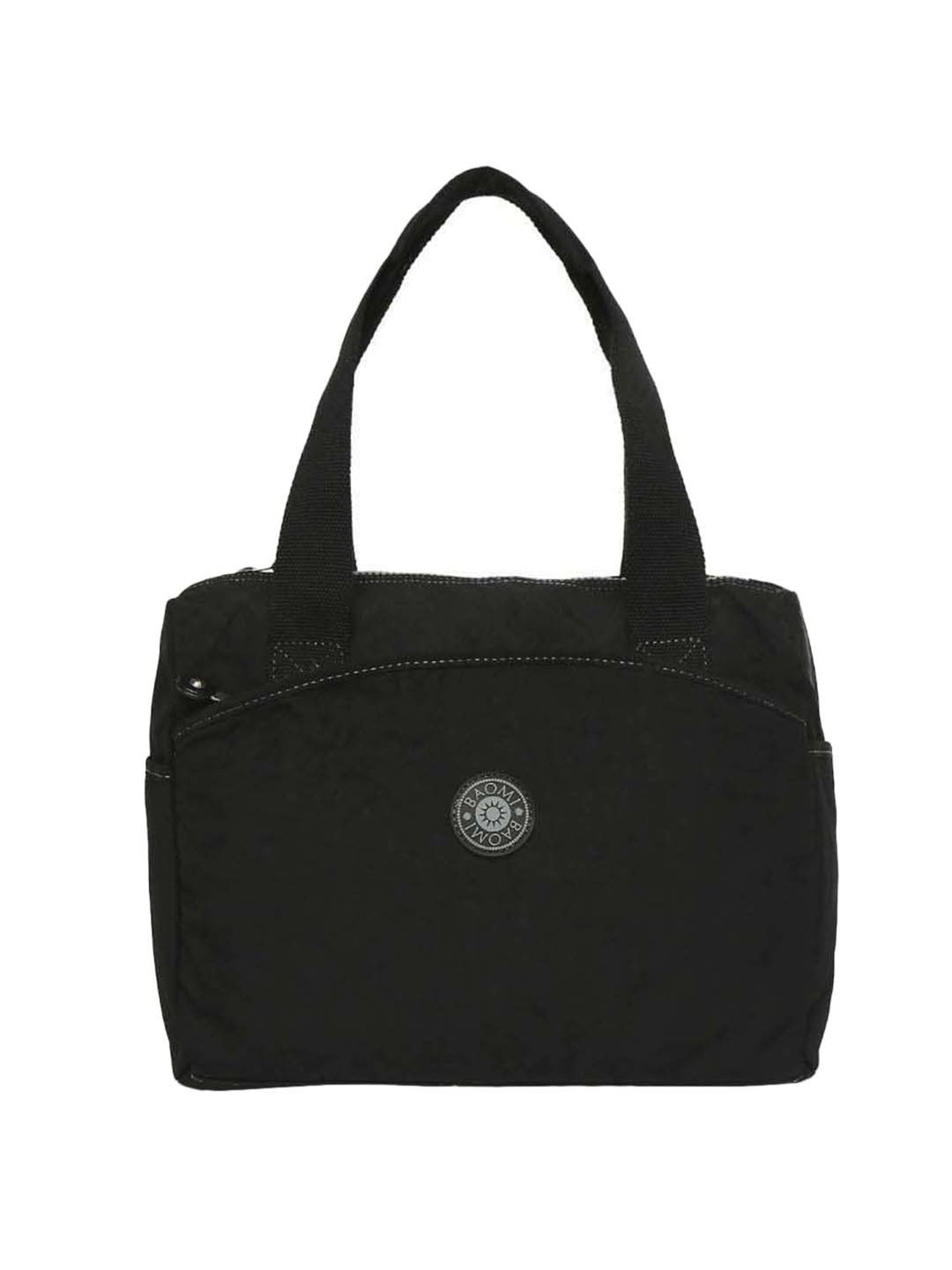 Baomi Black Solid Medium Handbag