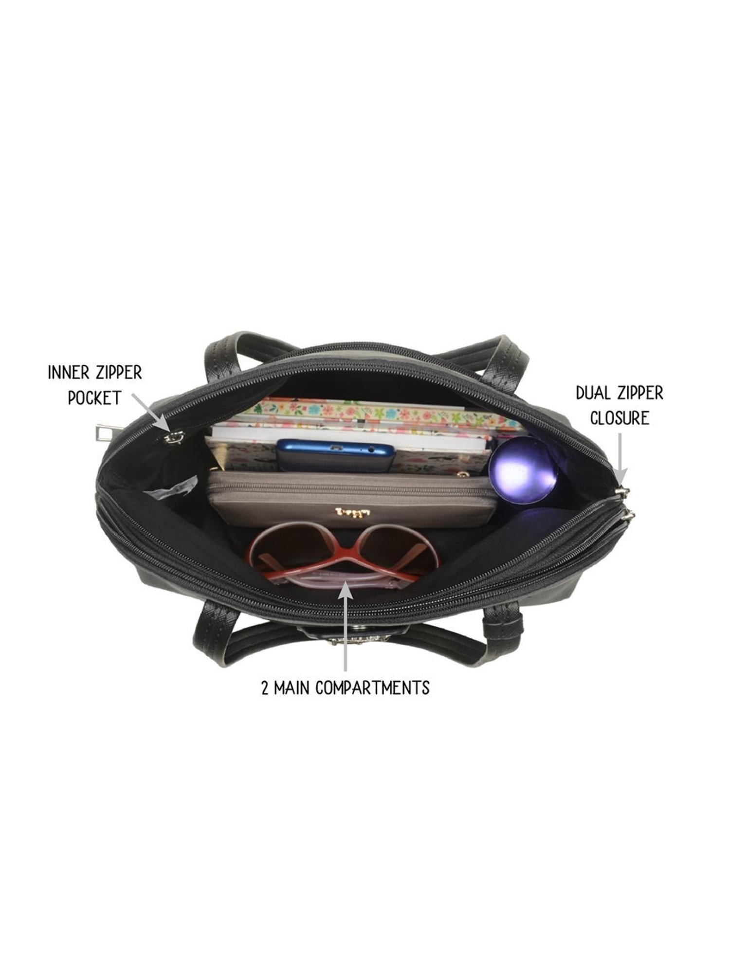 Baggit Black Large Shoulder Bag