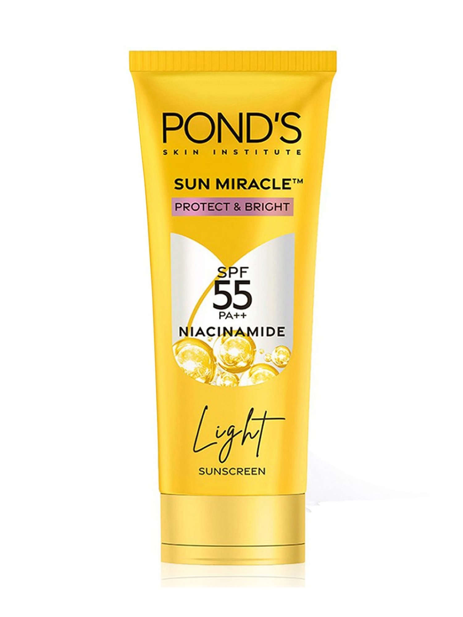 Pond's Sun Miracle Protect & Bright SPF 55 PA++ Light Sunscreen with Niacinamide - 100 gm