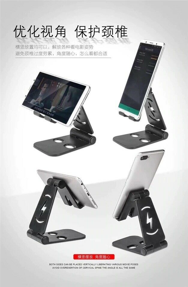 Universal Foldable Desktop Desk Stand Holder Mount For Cell Phone and Tablet Pad