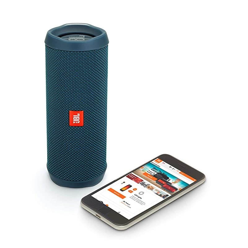 Flip 4 Waterproof Portable Wireless Bluetooth Speaker Bundle Pair Ocean Blue