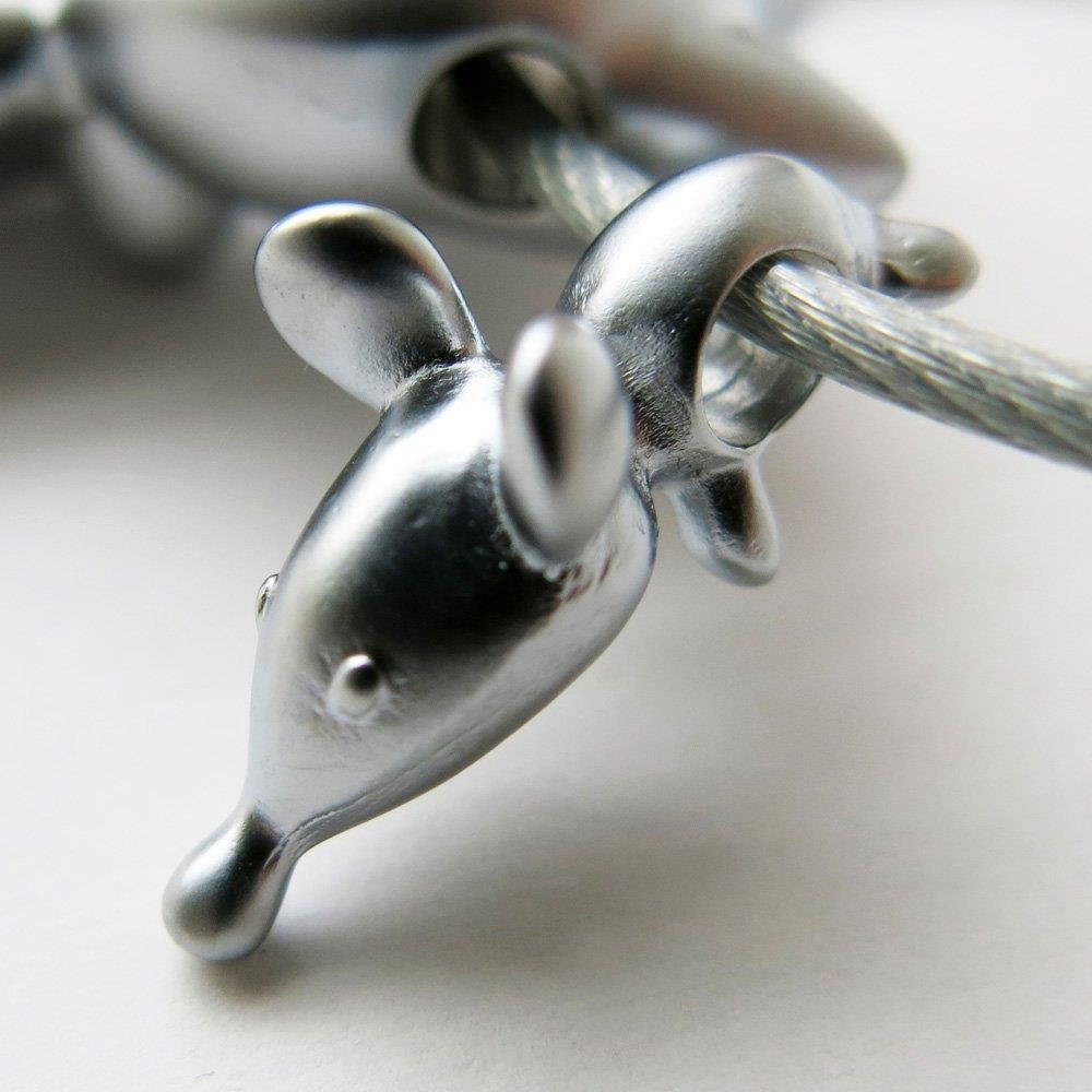 TROIKA KATZ + MAUS &ndash; KR14-20/MA &ndash; Keyring &ndash; cast metal&ndash; matt &ndash; chrome plated &ndash; silver &ndash; TROIKA-original