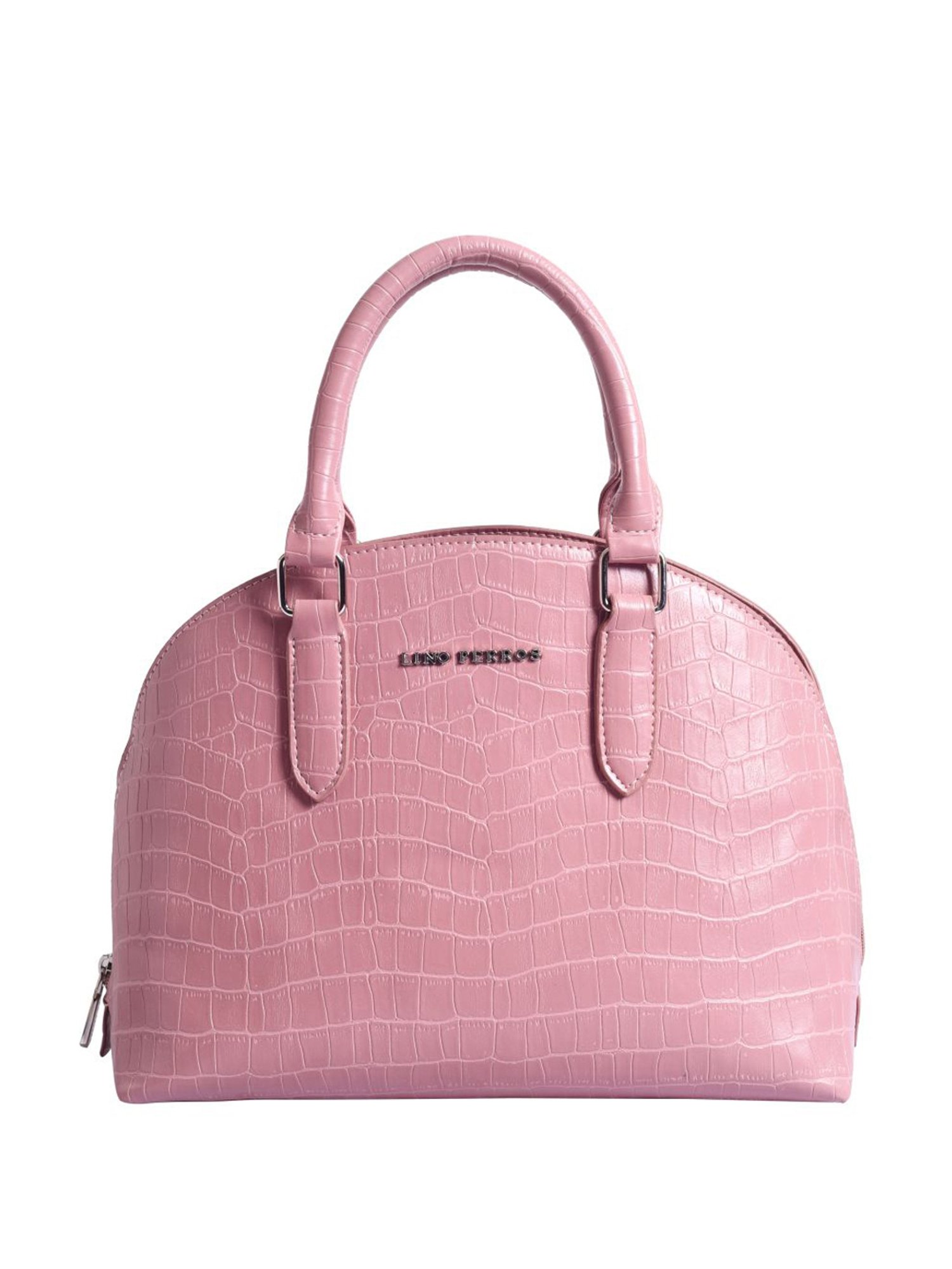 Lino Perros Peach Textured Medium Handbag