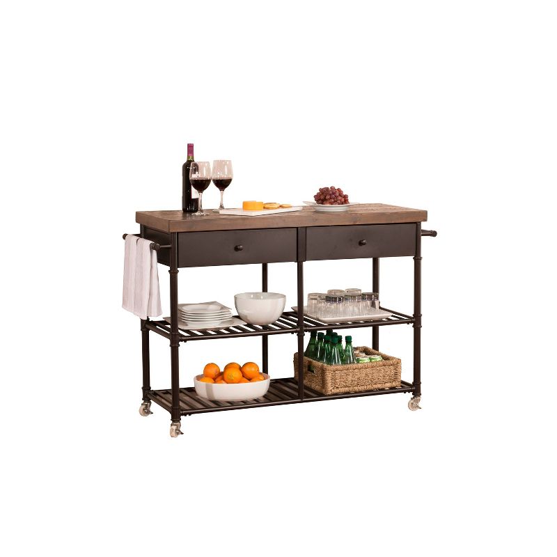 Casselberry Kitchen Cart Brown/Walnut - Hillsdale Furniture