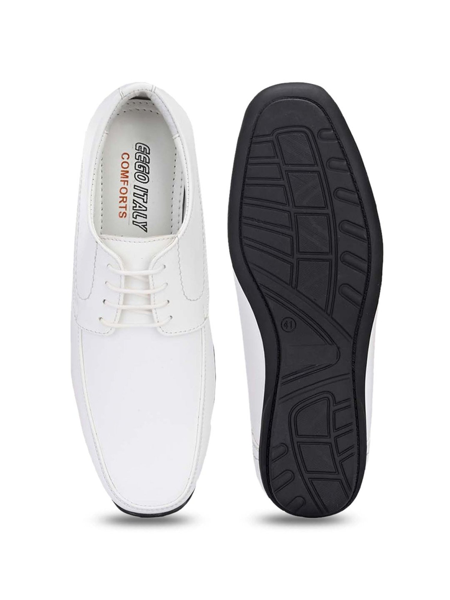 Eego Italy Men's White Derby Shoes