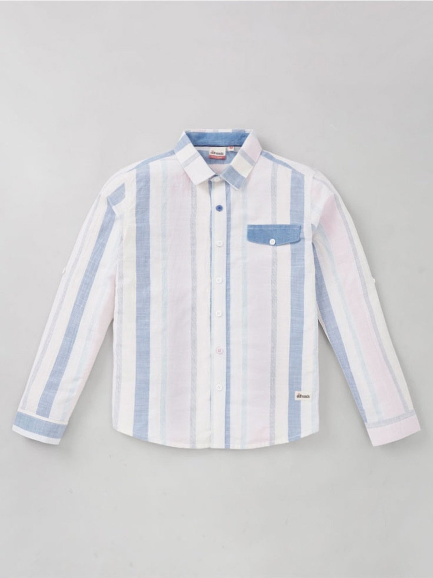 Edheads Kids Multicolor Cotton Striped Full Sleeves Shirt