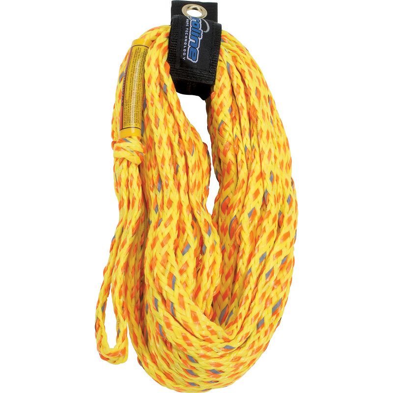 CWB ProLine 60-Foot 3/8-Inch Braided Floating 2-Rider Tube Rope, Orange/Volt