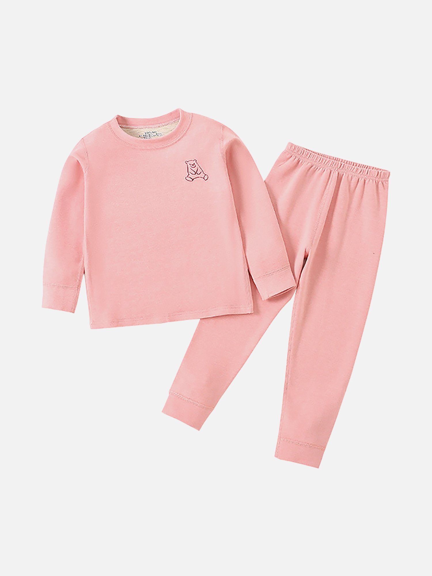 Little Surprise Box Kids Pink Solid Full Sleeves T-Shirt with Pants