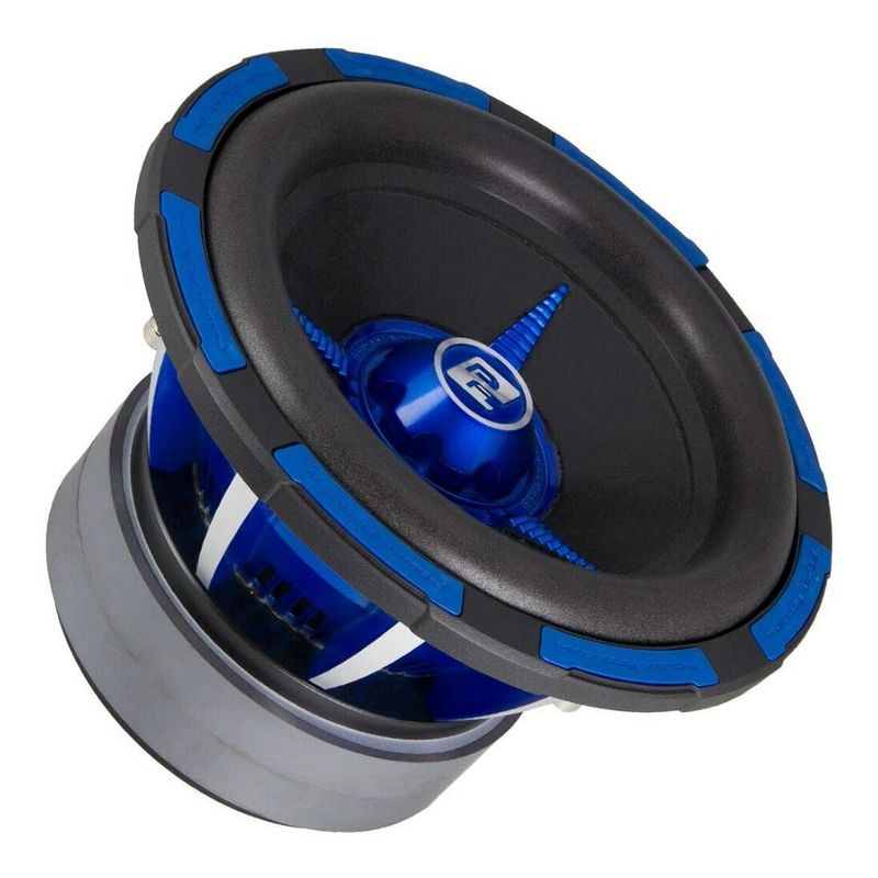 Power Acoustik MOFO Series 10 Inch 2400 Watt DVC 4 Ohm Car Audio Power Subwoofer with Surround Sound, Cast Aluminum Dust Cap, and Concealed Mounting