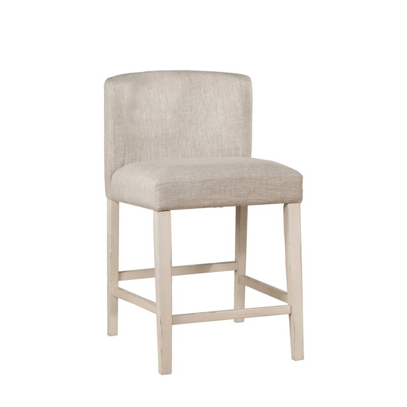 Set of 2 Clarion NonSwivel Wing Arm Counter Height Barstool Sea White - Hillsdale Furniture