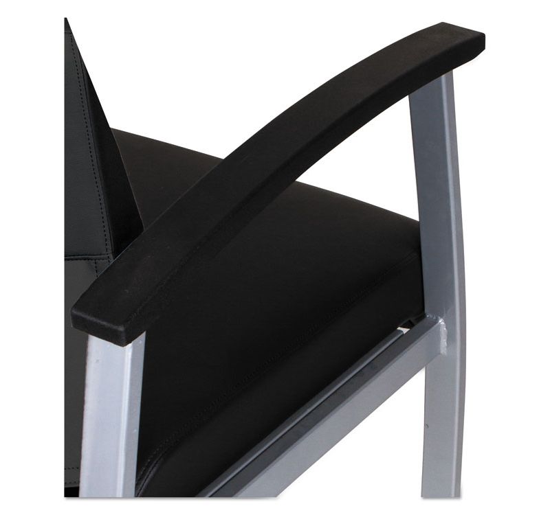 Alera metaLounge Series High-Back Guest Chair 21.85" x 23.62" x 17.71" Black ML2419