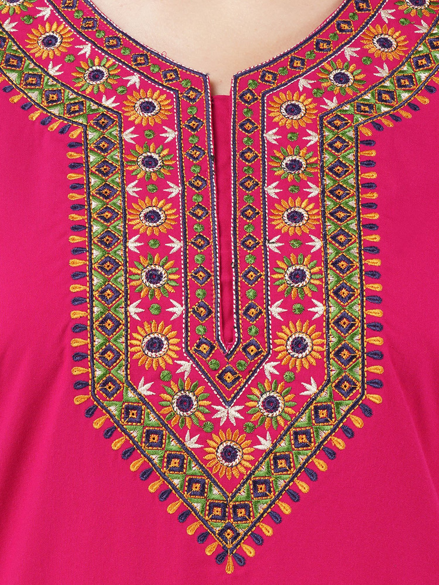 KOI SLEEPWEAR Dark Pink Embroidered Nighty