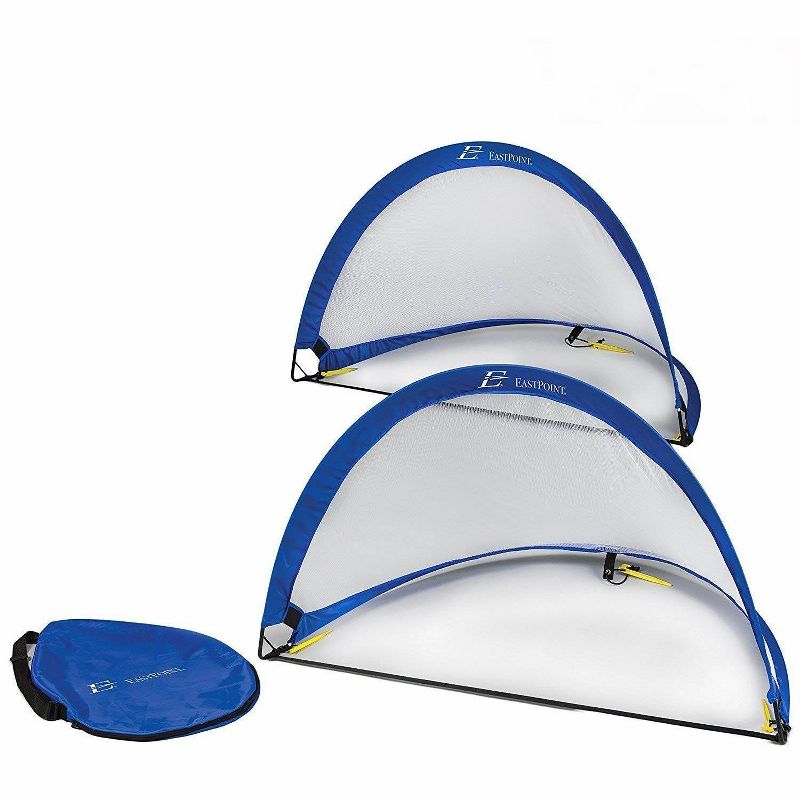 Eastpoint Portable Outdoor Kids and Family Twister 4 Foot Popup Soccer Goal Set