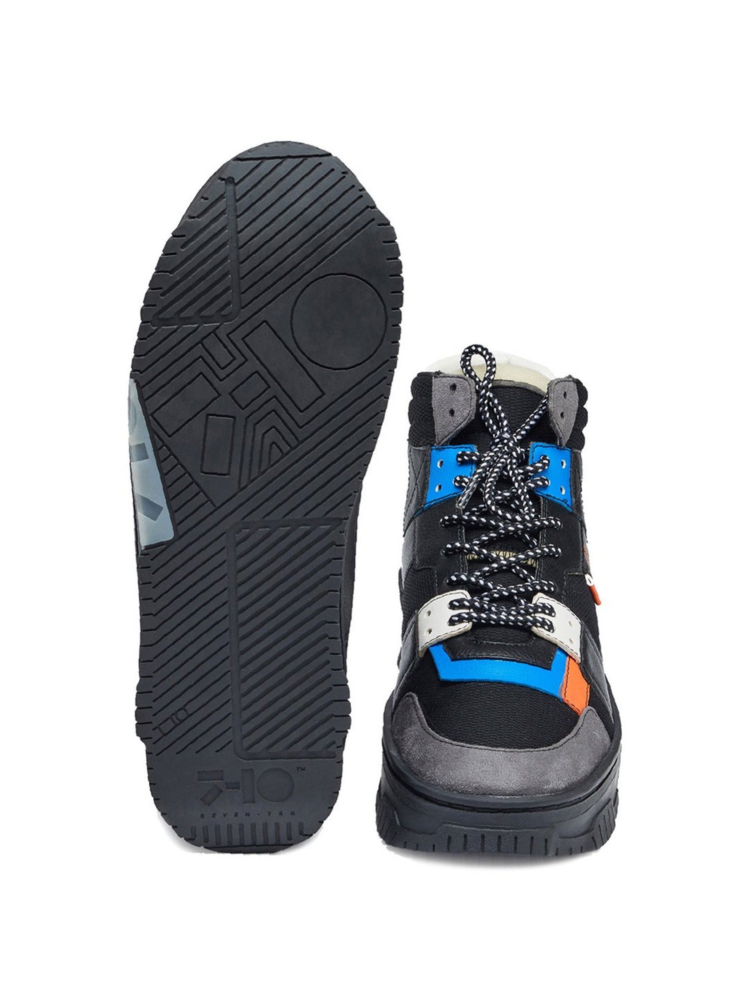 7-10 Men's 710 Elevate Street Blck Mid-Top Sneakers