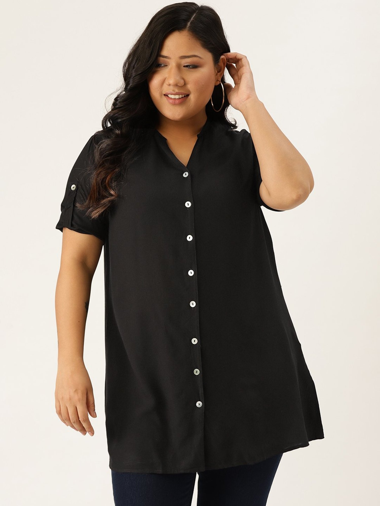 theRebelinme Black Regular Fit Shirt