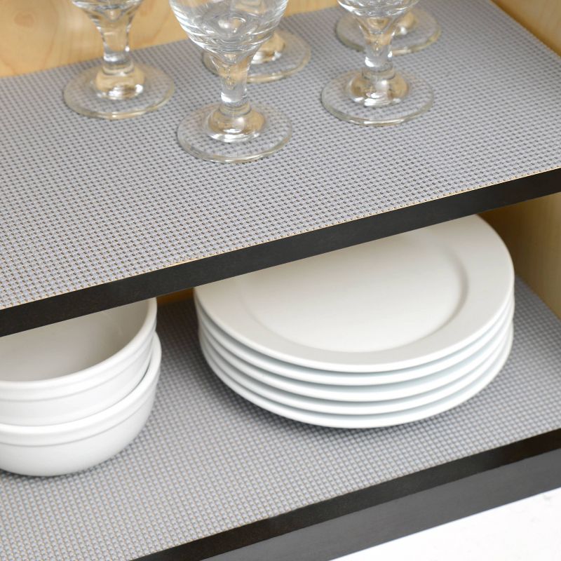 Con-Tact Brand Excel Grip Non-Adhesive Shelf Liner - Alloy Gray (12''x10')