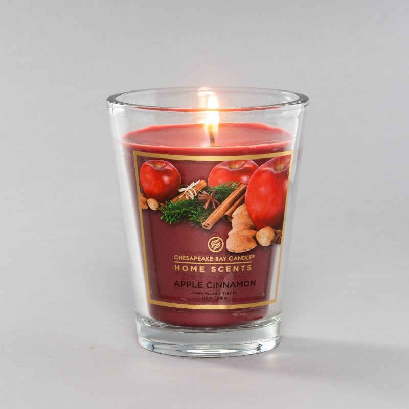 11.5oz Glass Jar Candle Apple Cinnamon - Home Scents by Chesapeake Bay Candle