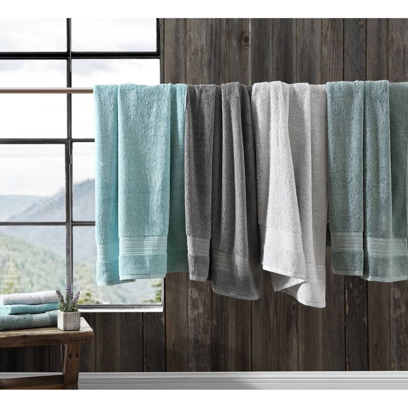 6pc Denali Solid Bath Towel Set Aqua - Eddie Bauer