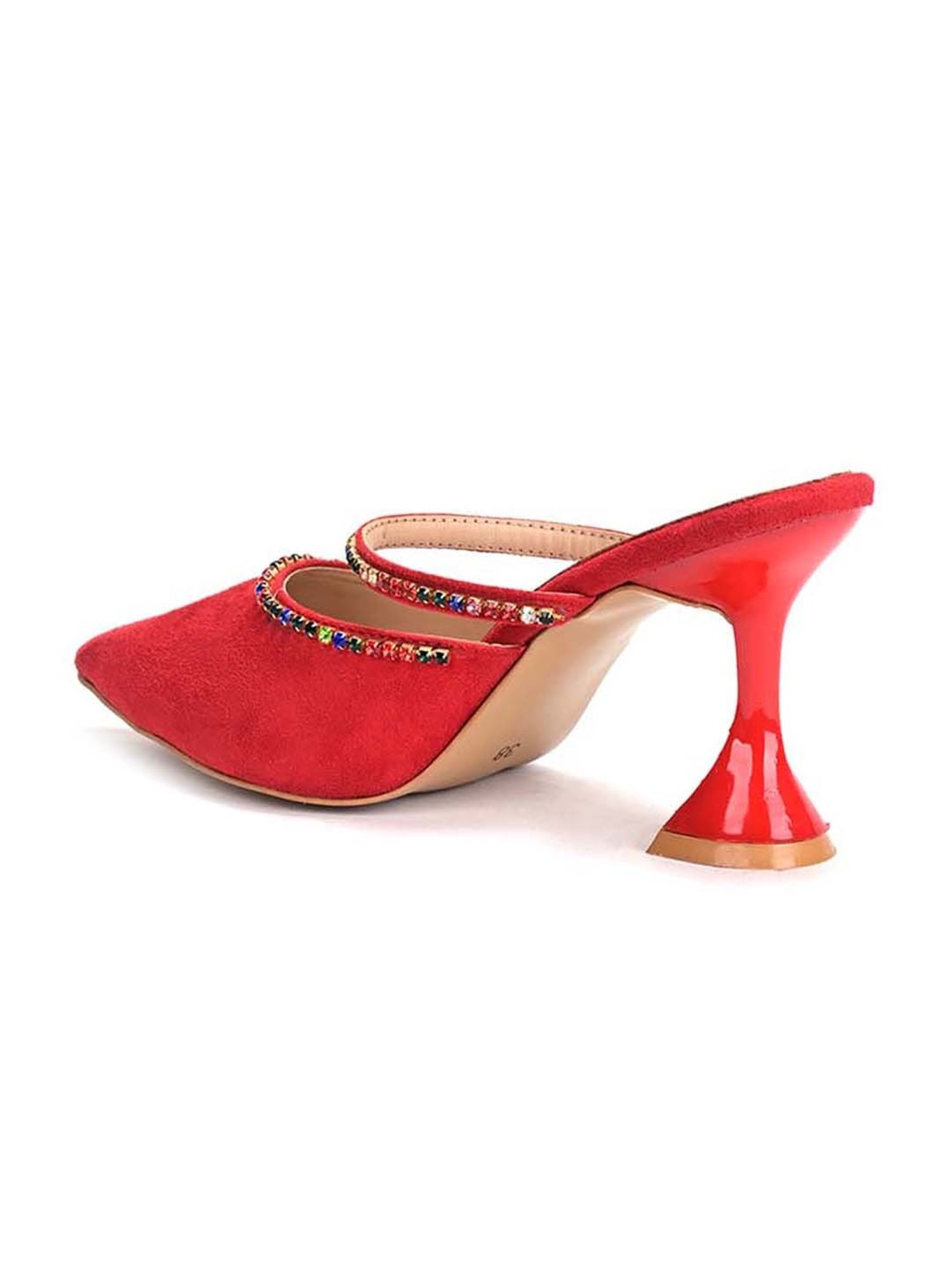 Scentra Women's Red Mule Shoes