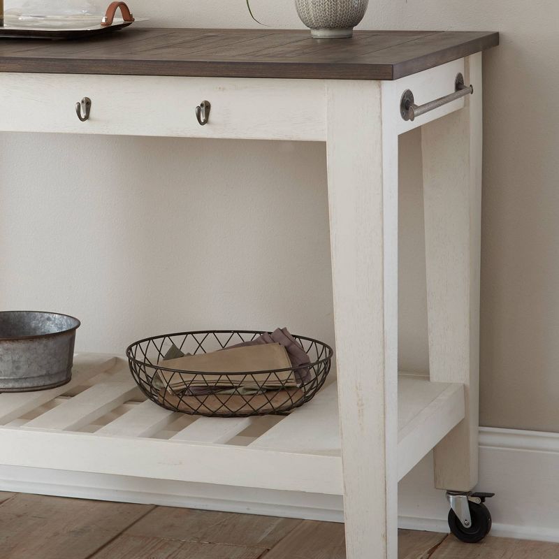 Origami Wood Top Steel Kitchen Organizer 3 Mesh Basket Sliding Drawer (2 Pack)