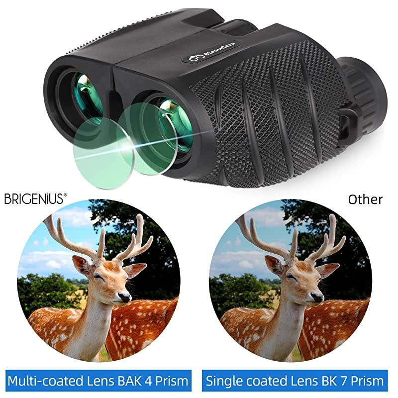 10x25 Compact Binoculars High Powered Binoculars for Adults with Low Light Night Vision Easy Focus Binoculars Clear for Bird Watching Outdoor Sports Games and Concerts