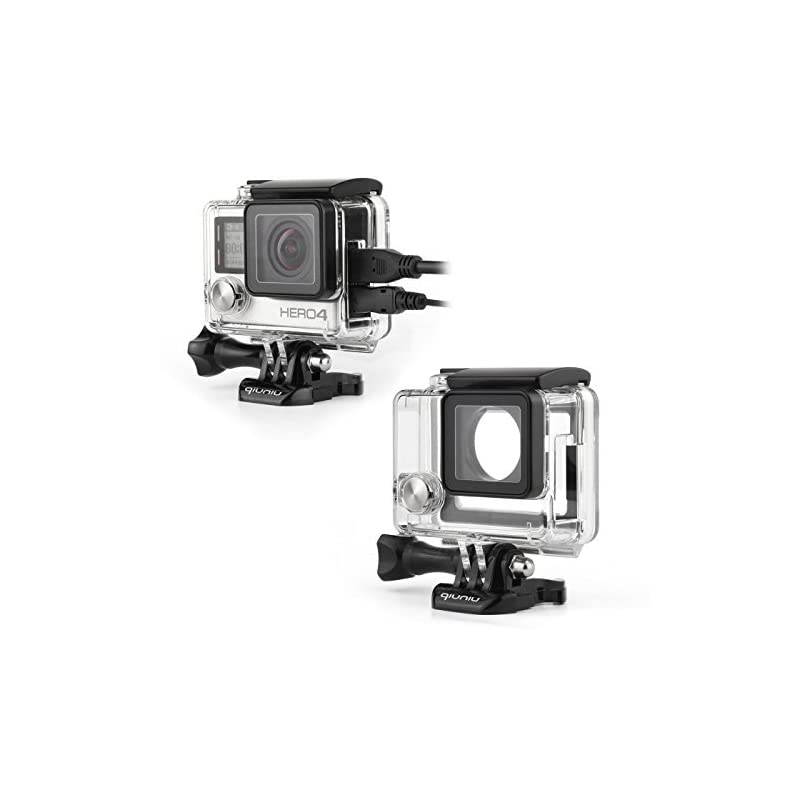 Open Protective Skeleton Housing Case with LCD Touch Backdoor for GoPro Hero 4 GoPro Hero 3 and GoPro Hero 3+ Transparent Clear