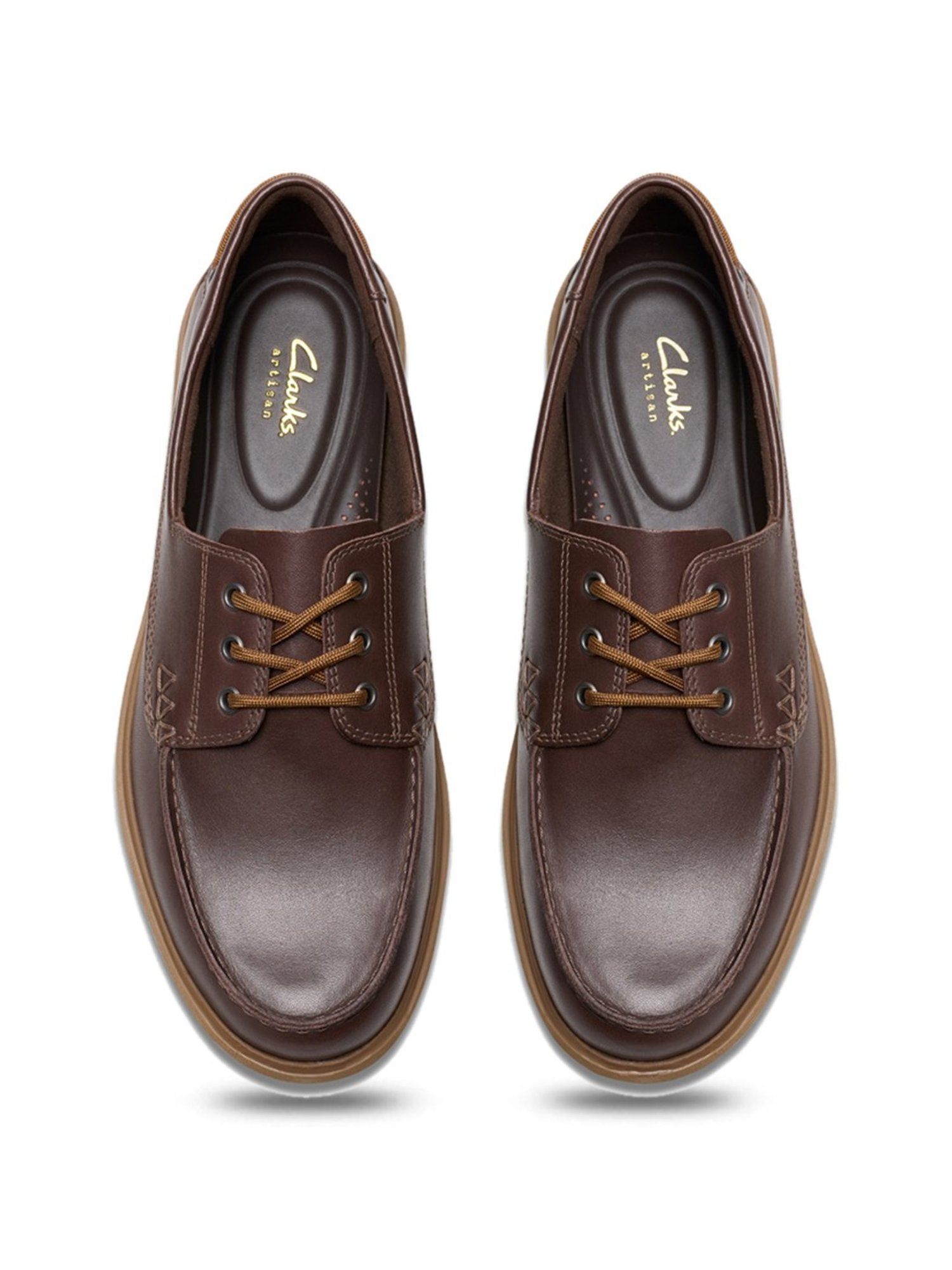 Clarks Men's Bratton Boat Brown Derby Shoes