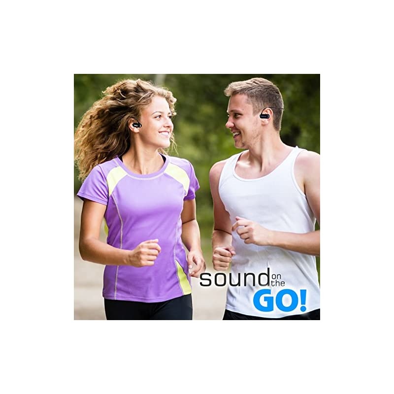 MP3 Player Bluetooth Headphone Waterproof Swim IPX8 Flexible WrapAround Style Headphones Builtin Rechargeable Battery Bluetooth w 8GB Flash Memory Replacement Earbuds PSWP28BK Black