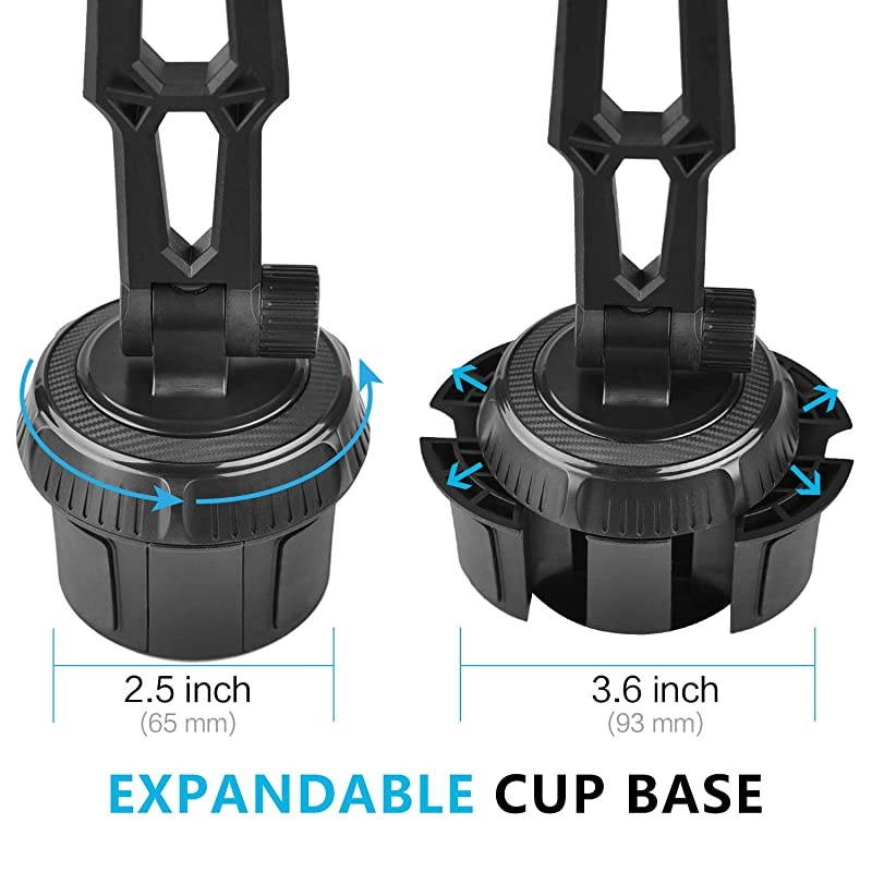 Car Mount Cup Holder with Adjustable Arm for Garmin - Replacement Cupholder Ball Mount for Garmin Nuvi Dezl Drive Drivesmart Zumo Driveassist DriveLuxe StreetPilot RV Portable Navigator