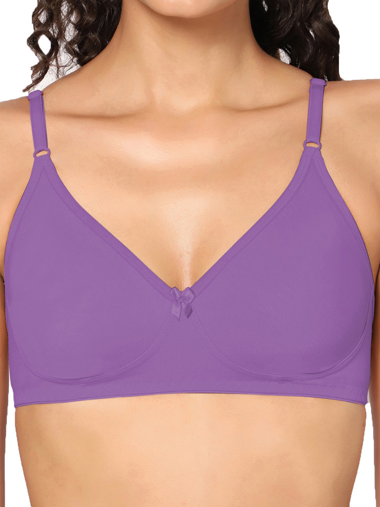 Tweens Peach & Green Non Padded Bra (Pack Of 2)