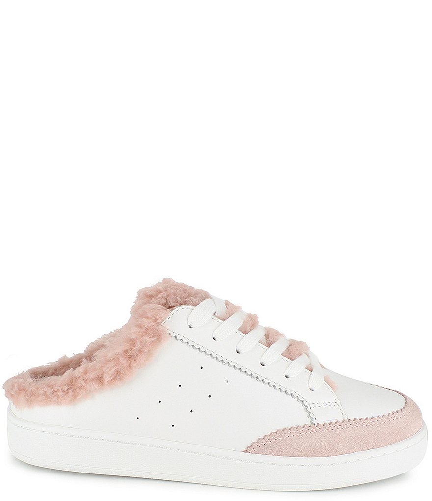 Splendid Frieda Leather Faux Fur Shearling Lined Sneaker Mules