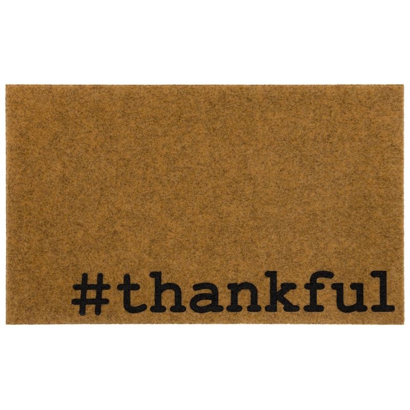 1'6"x2'6" Pinchededge Hashtag Thankful Door Mat - Mohawk