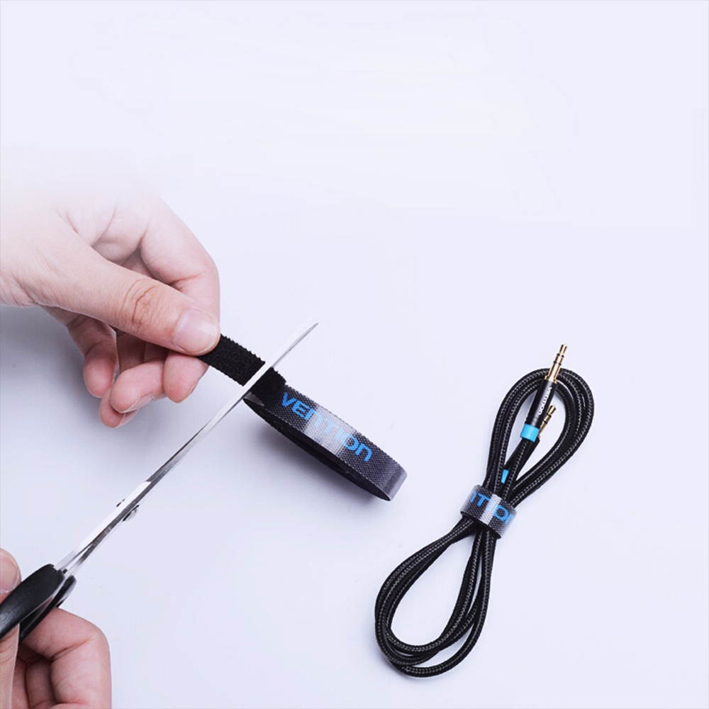 VENTION Cable Organizer Computer Wire Manager with Fastener Cable Winder with Nylon Hook and Loop Fasteners Power Cable Bind 5m/16.40ft