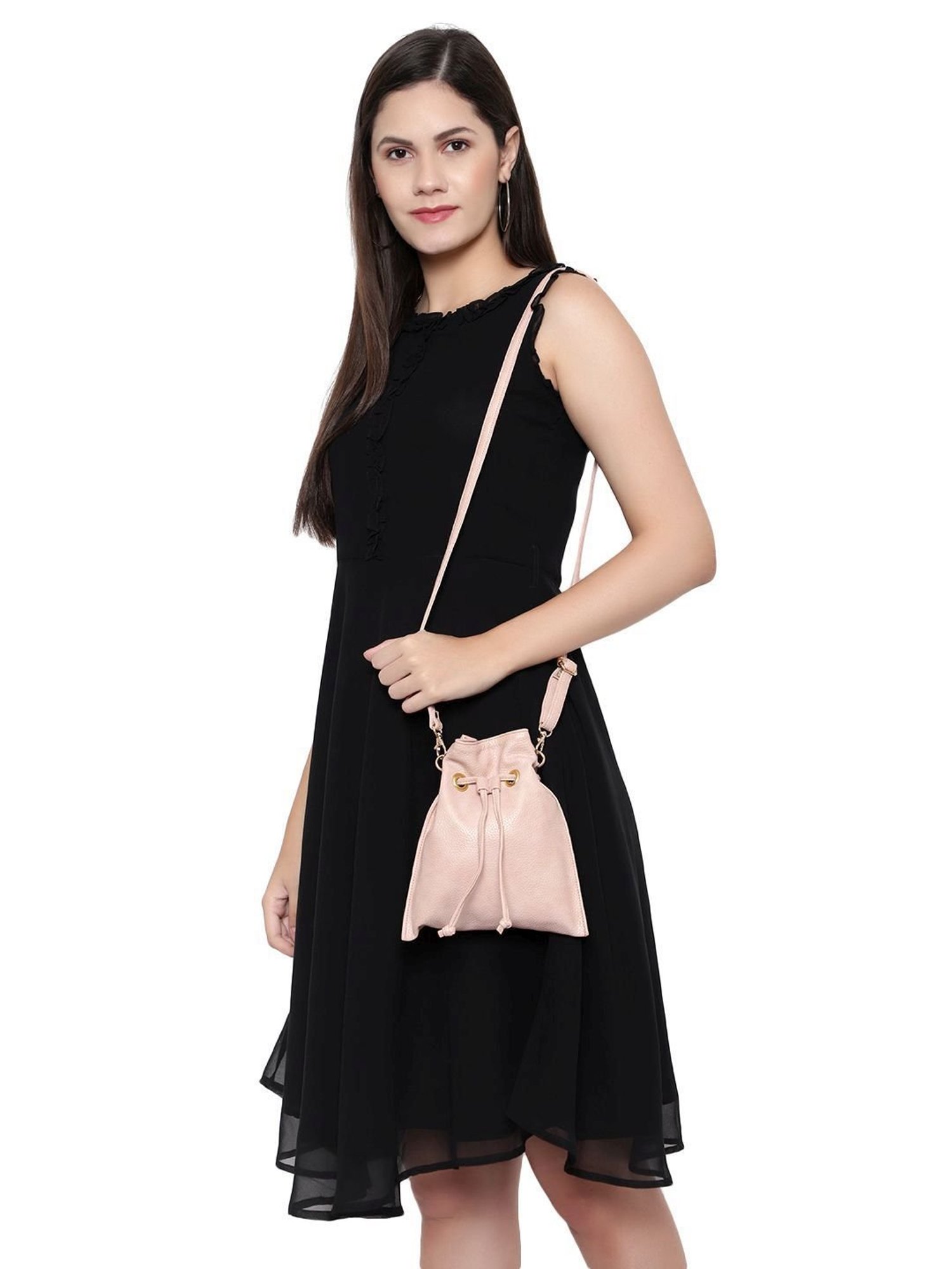 Spice Art Pink Solid Potli