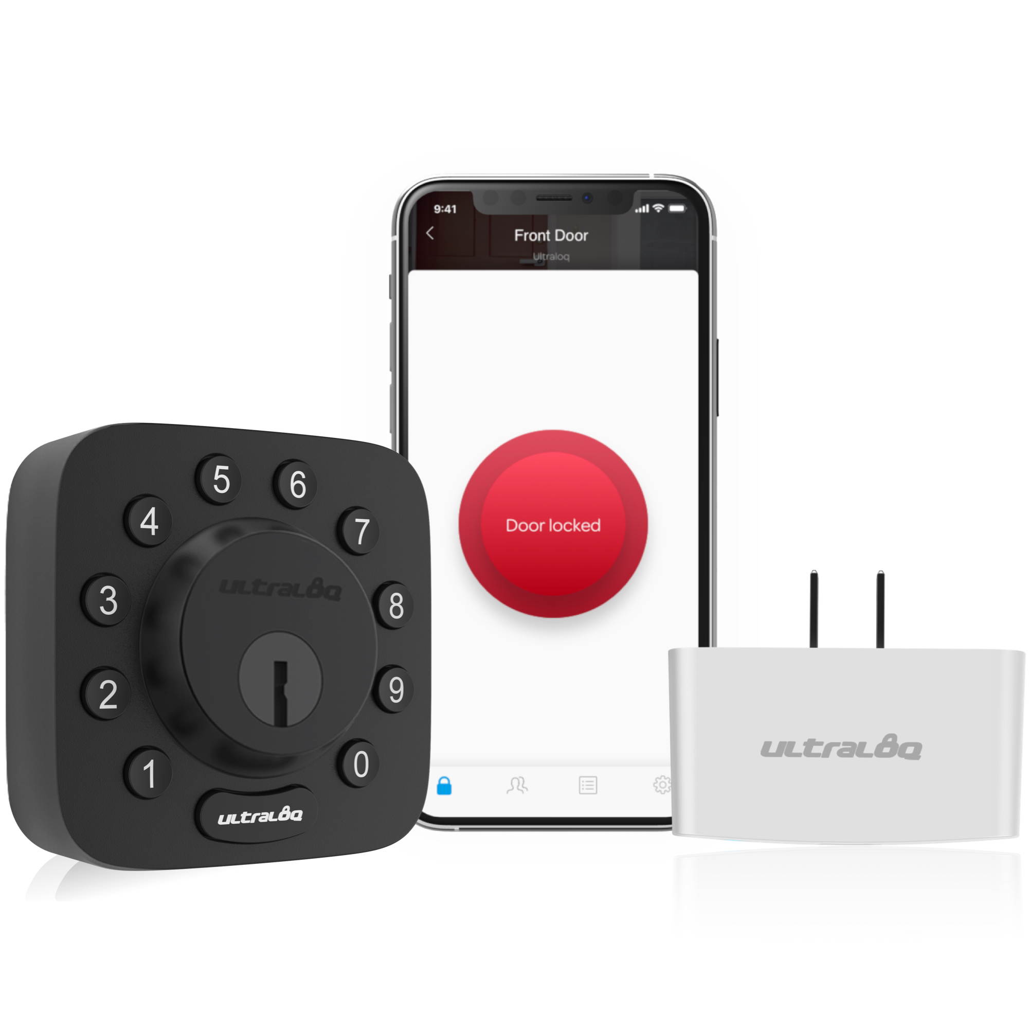 Ultraloq U-Bolt Bluetooth Enabled Keypad Smart Deadbolt + WiFi Bridge, Satin Nickel, Compatible with Alexa, Google Home, IFTTT (Non-Fingerprint Version)