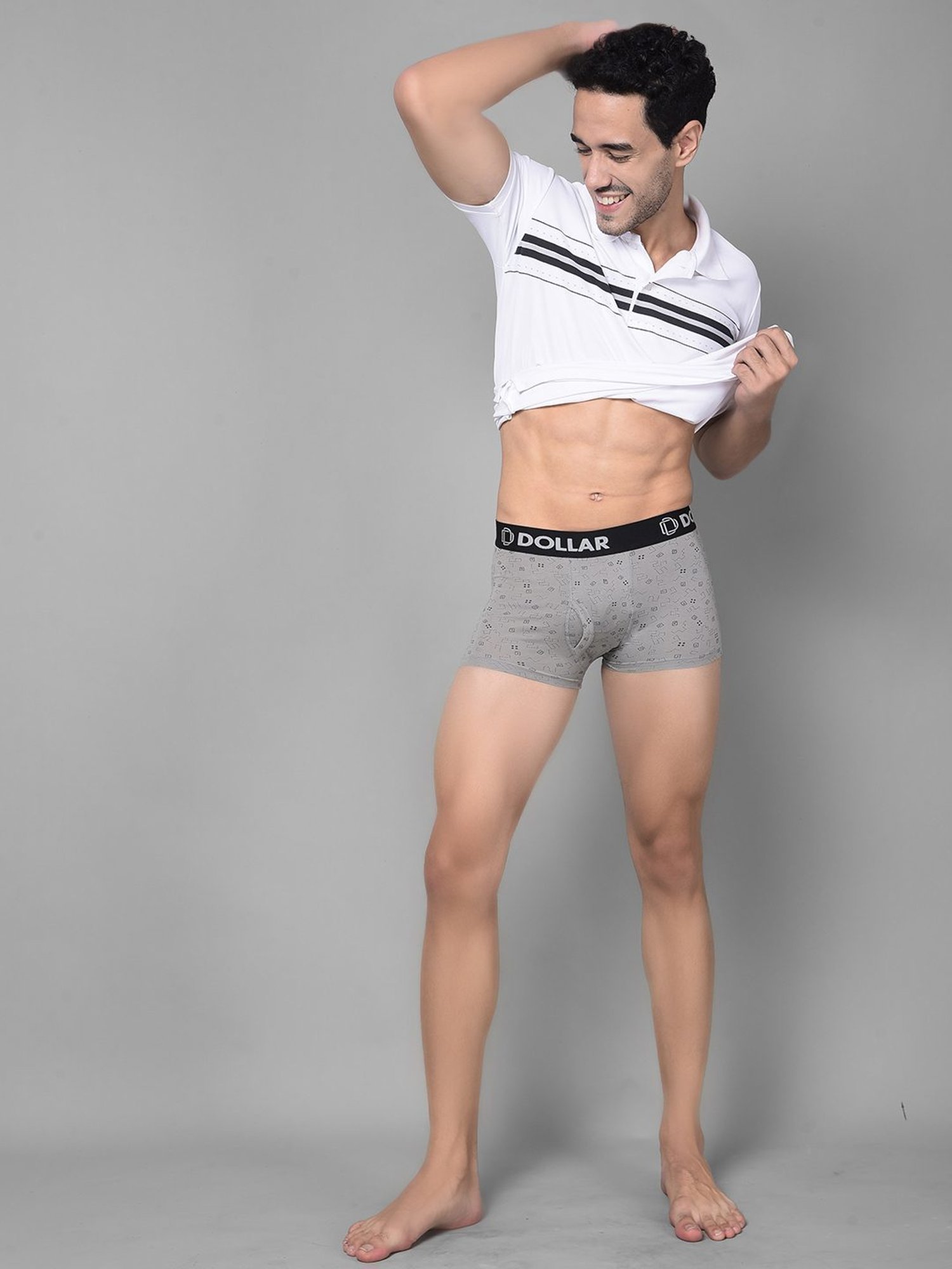 Dollar Bigboss Assorted Cotton Regular Fit Printed Trunks - Pack Of 3