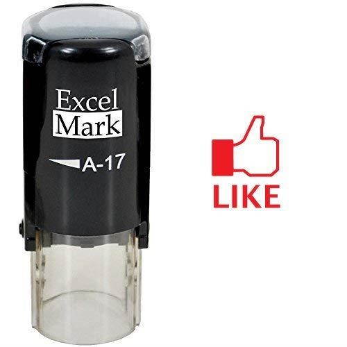 Like - ExcelMark Self-Inking Round Teacher Stamp - Red Ink