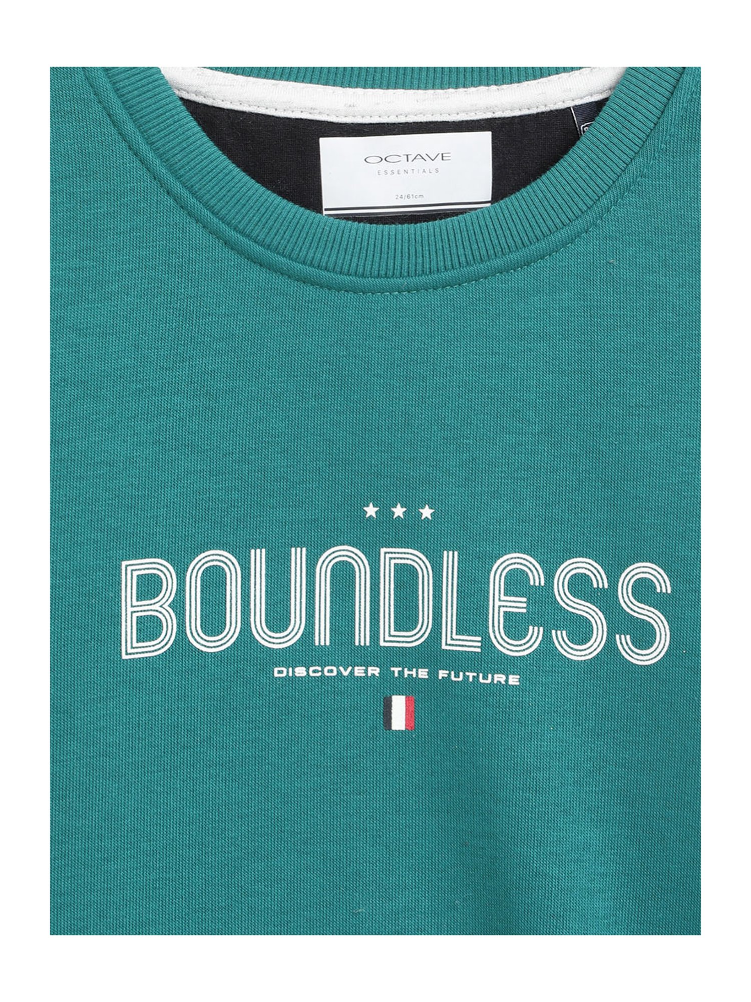 Octave Kids Blue Solid Full Sleeves Sweatshirt