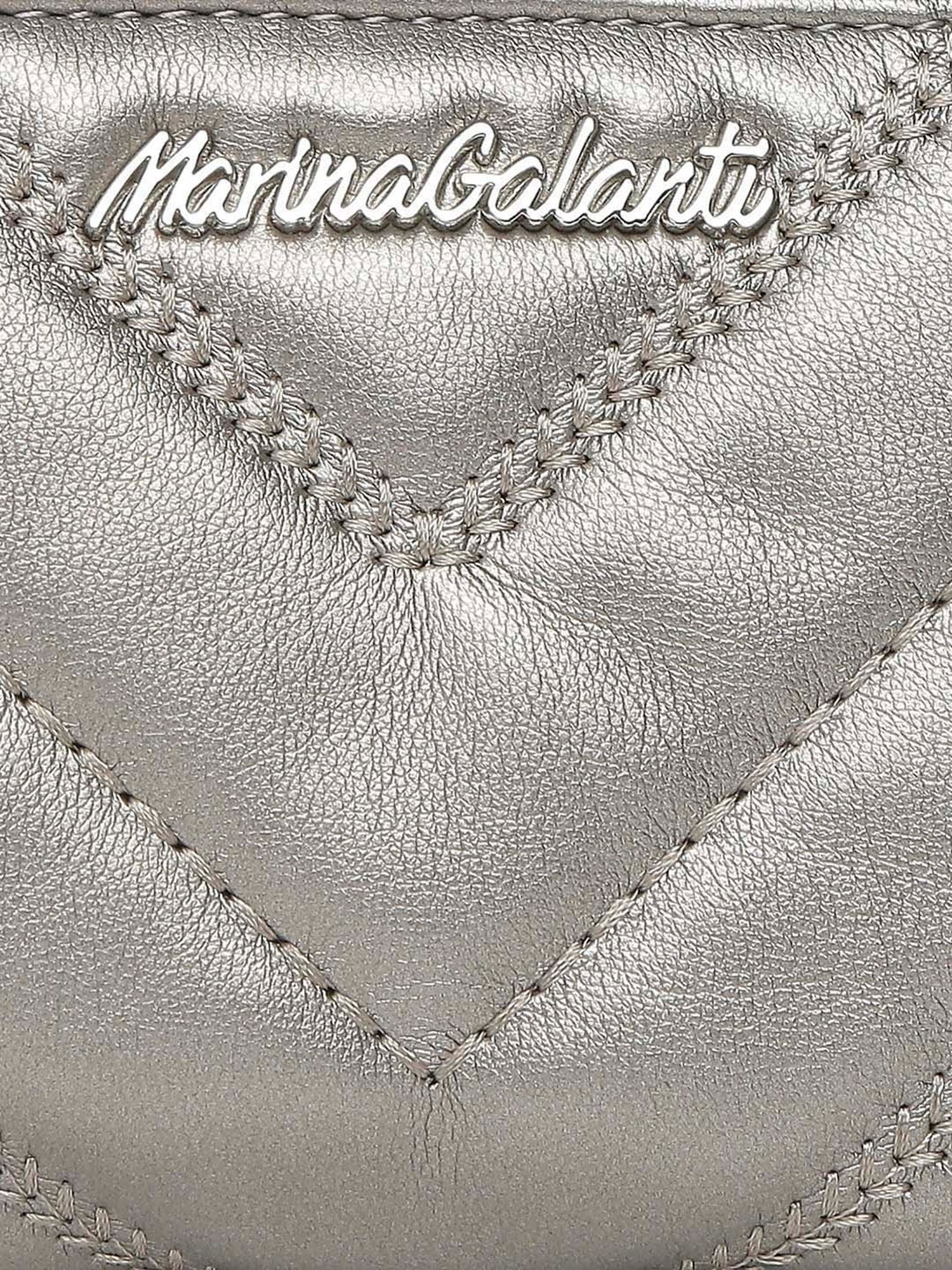 Marina Galanti Silver Textured Bi-Fold Wallet for Women