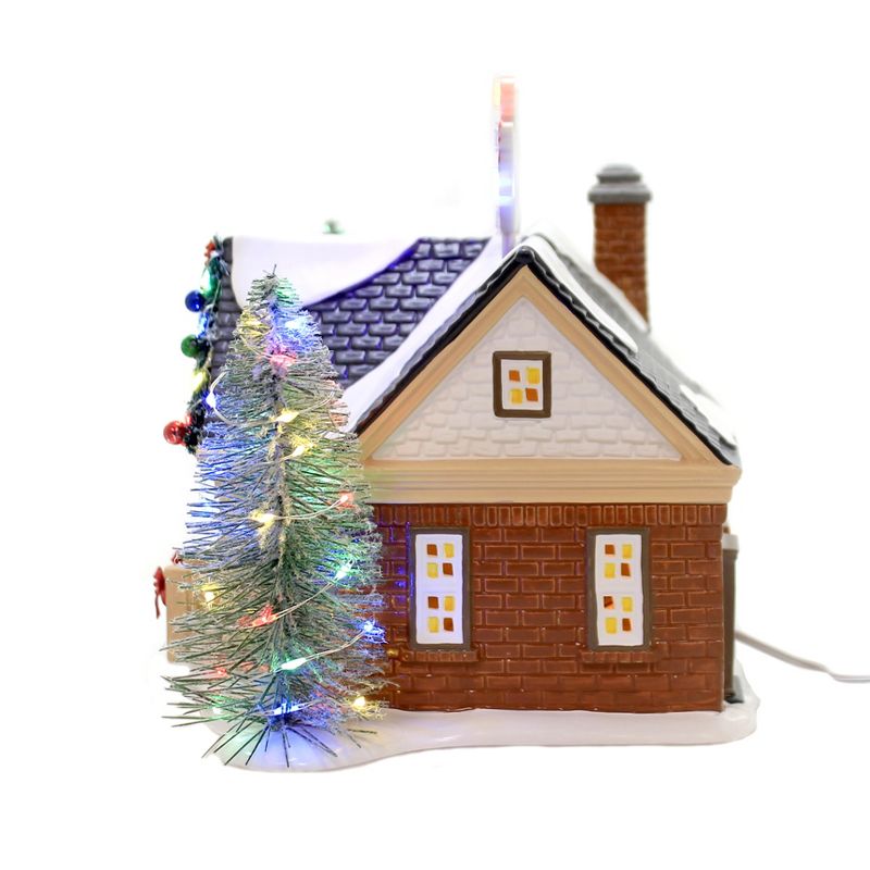Department 56 House 7.5" Brite Lites Holiday House Seasons Greetings House  -  Decorative Figurines