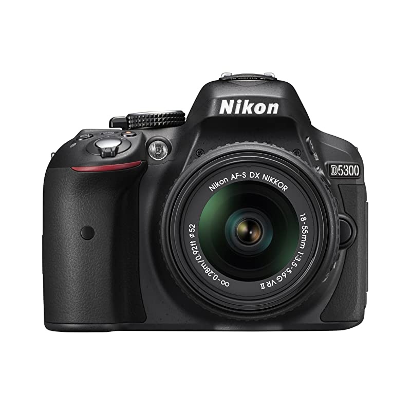 D5300 24.2 MP CMOS Digital SLR Camera with 18-55mm f/3.5-5.6G ED VR Auto Focus-S DX NIKKOR Zoom Lens (Black)