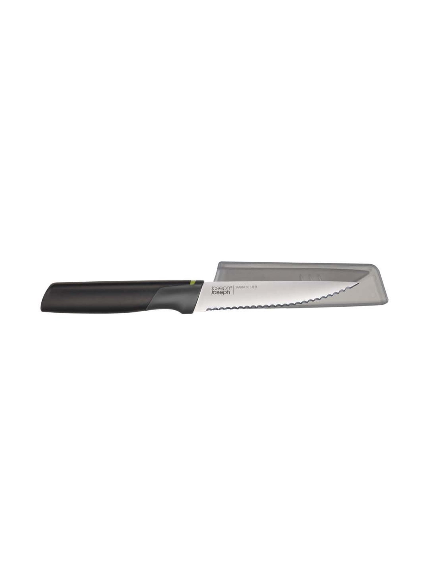 Joseph Joseph Black/Steel Stainless Steel 3 cm Serrated Knife - Set of 1