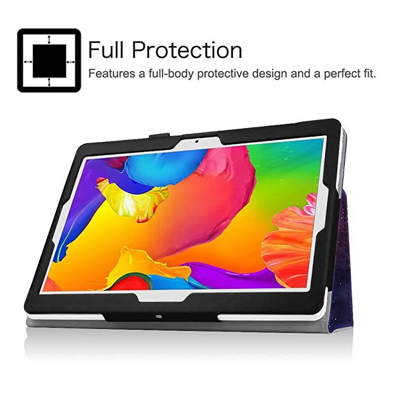 Case for Dragon Touch 10 inch K10 Notepad K10 Max10 Tablet Premium PU Leather Stand Cover Compatible Lectrus 101 Victbing 10 Hoozo 10 Winsing 10 ZONKO 101 Android Tablet Galaxy