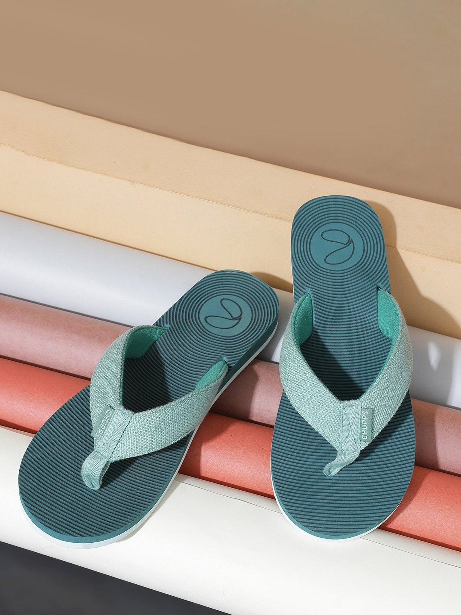 Chupps Men's Green Flip Flops